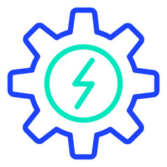 Electric gear Vector Icon Design Illustration