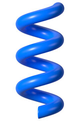 3D blue spiral png clip art, transparent background