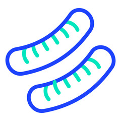 Fototapeta premium Sausage Vector Icon Design Illustration