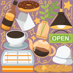 vector pack restaurant theme hand drawn. suitable for your business