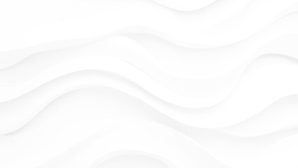 White wave modern abstract background. Luxury horizontal white background for business banner, poster, backdrop, voucher, invite. Vector illustration	