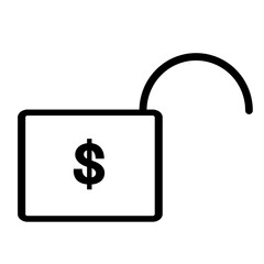 Unlock dollar sign design
