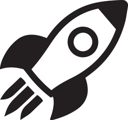 Rocket glyph vector icon illustration isolate on white background  © Creative Juel 