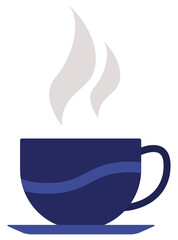 Cup of coffee flat icon vector isolated on white background.