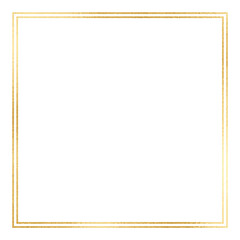 Gold square frame png, transparent background