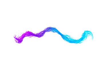 A flowing ribbon of vibrant purple and blue, showcasing a smooth, wave-like form that conveys movement and energy.