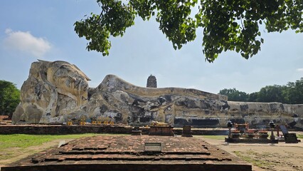 reclined buddha in ayutthaya