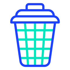 Laundry Basket Vector Icon Design Illustration