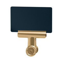 Business card png sticker, black blank design, transparent background