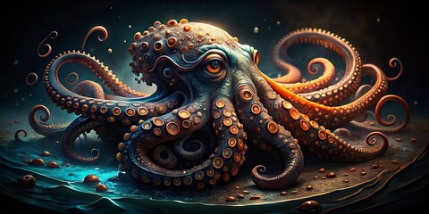 Octopus Tattoo Design, Inked Tentacles, Artistic Body Art, Surreal Octopus Drawing, Dark Fantasy Tattoo