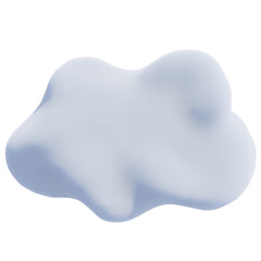 Cartoon-Style 3D Soft Cute Fluffty Cloud