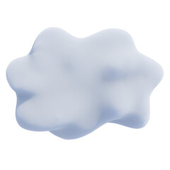 Cartoon-Style 3D Soft Cute Fluffty Cloud