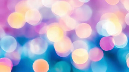 Fototapeta premium Vibrant bokeh lights urban setting abstract photography colorful background close-up viewpoint artistic expression for events