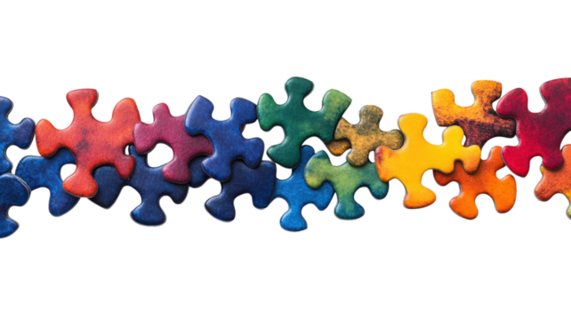 A Colorful Jigsaw Puzzle Piece on a White Background Perfect for Illustrations About Creativity, Problem-Solving, and Fun Activities for All Ages.