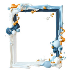 Abstract representation of a frame isolated on a white background. cutout png