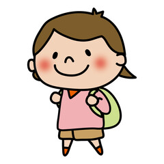 遠足に行く子供（女の子1）