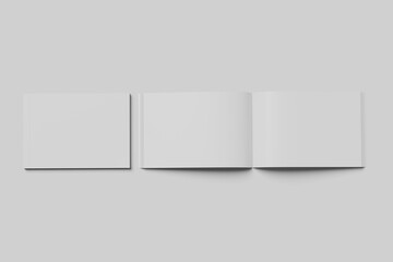 WHITE A4 LANDSCAPE MAGAZINE MOCKUP