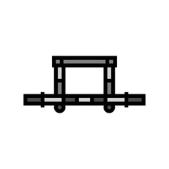 pull up bar fitness tool color icon vector. pull up bar fitness tool sign. isolated symbol illustration