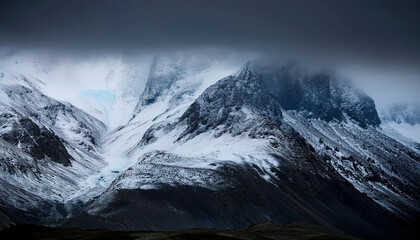 Fototapeta premium snowy mountain view