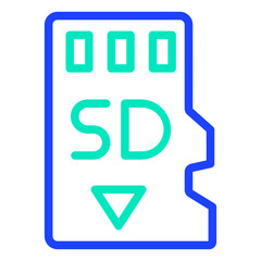 Obraz premium Memory card Vector Icon Design Illustration