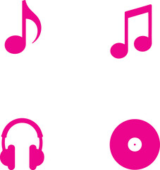 music icon set icons collection vector illustration