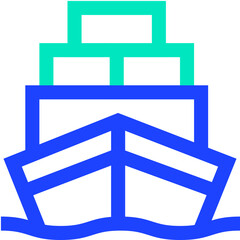 Obraz premium Loading Boat Vector Icon Design Illustration