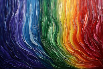 Fototapeta premium Vibrant Chromatic Gradient Flowing Through a Captivating Ethereal Landscape