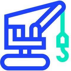 Crane Machine Vector Icon Design Illustration