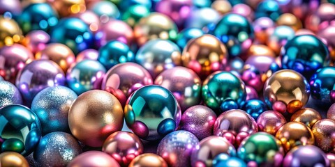 Pastel Shiny Balls Background, Colorful Sphere Wallpaper, Elegant Closeup, Abstract Art, Decorative Balls Image