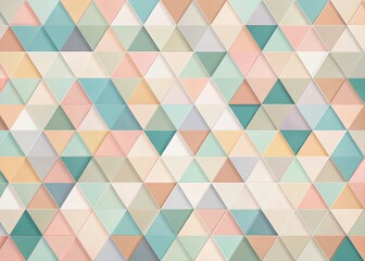 Fototapeta premium Pastel Triangle Geometric Abstract Art Background, Modern Minimalist Design, Soft Hues, Triangular Pattern Wallpaper