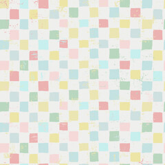 Seamless large checkered repeating pattern for wrapping paper, bedding, home design and other design projects in futuristic aesthetics and retro futurism