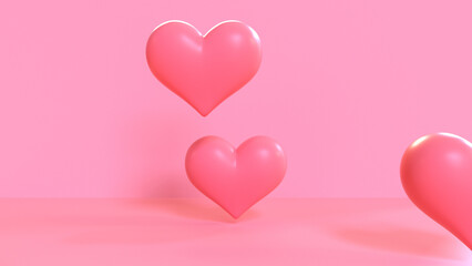 Valentine 3D Love Objects - Charming and Cute Visual Design in 4K