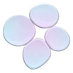 Obraz premium PNG gradient liquid bubble macro shot cosmetic product