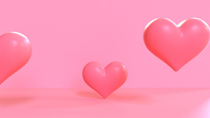 Valentine 3D Love Objects - Charming and Cute Visual Design in 4K