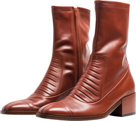 Stylish brown ankle boots with a modern design