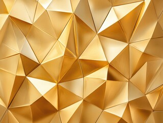 Faceted star-shaped tiles in gold tones forming a bold pattern symbolizing luxury interior design and the allure of 3D symmetry