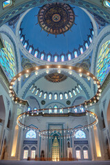 Naklejka premium Barbaros Hayrettin Pasha Mosque Interior, Istanbul, Turkey