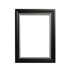 Obraz premium Black ornate picture frame isolated on white background 
