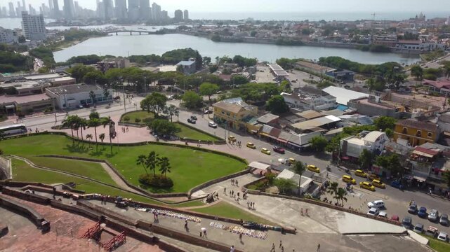 Amazing view of Cartagena de Indias from San felipe castle