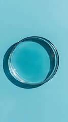 Glass Dish on Blue Background Illustration
