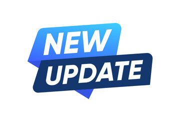 New Update banner isolated design template