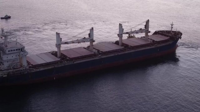 Amazing cargo ship view in Colombia