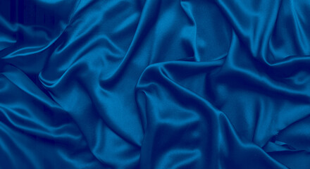 Obraz premium wide blue silk texture background