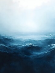 Obraz premium A gradient transitioning from navy blue to teal, with a deep oceanic feel.