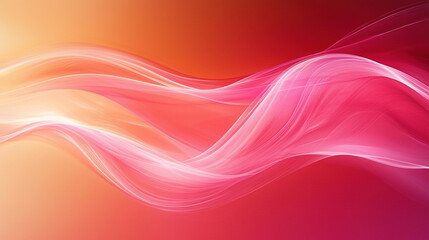 Obraz premium Abstract pink and orange wavy background flowing in the breeze