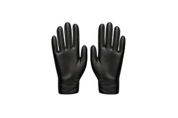 Obraz premium Black gloves displayed with fingers extended, showcasing their smooth surface and flexible design.