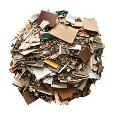 Scrap Junk Pile for Recycling and Waste Management Transparent Background