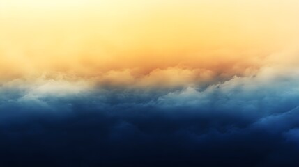 Naklejka premium A gradient from navy blue to golden yellow, with a soft glow mimicking twilight skies