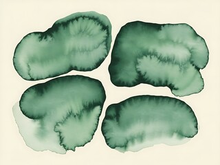 A vibrant green watercolor stain on a white background, showcasing soft, irregular, and flowing shapes, abstract watercolor hand painted background, abstract watercolor hand drawn, abstract watercolor