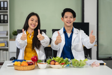 Team Microbiologists Analyzing Molecular Samples in Advanced Food Science Laboratory, Dietitian...
